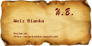 Wolz Bianka névjegykártya